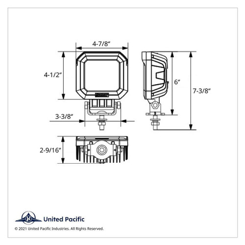 5 HIGH POWER LED HEATED WORK LIGHT - FLOOD LIGHT