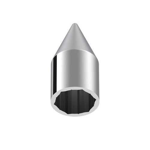 15/16" X 2-1/2" CHROME PLASTIC SPIKE NUT COVER - PUSH-ON (COLOR BOX OF 60)