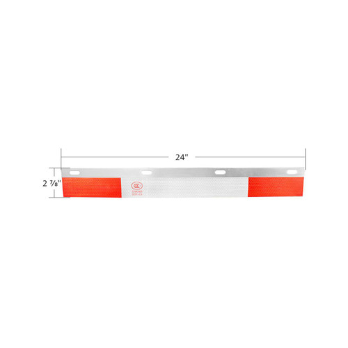 Aluminum Straight Conspicuity Reflector Top Flap Plate (Pair)