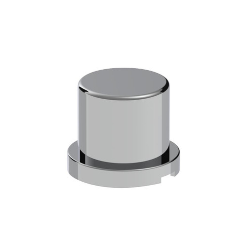 15/16" X 1-3/16" CHROME PLASTIC FLAT TOP NUT COVERS - PUSH-ON (COLOR BOX OF 60)