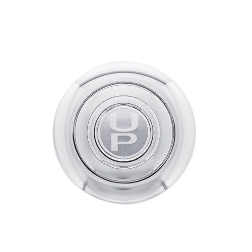 CHROME ALUMINUM STEERING WHEEL HORN BUTTON WITH UP LOGO