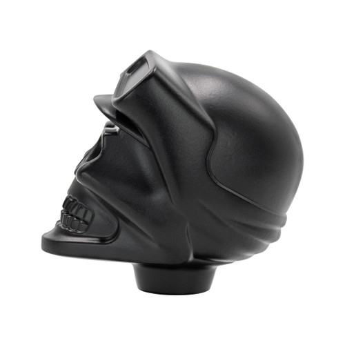 ALUMINUM SKULL BIKER 1/2"-13 THREAD-ON GEARSHIFT KNOB - BLACK (BULK)