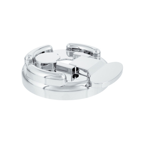 CHROME PLASTIC FUEL CAP COVER FOR PETERBILT - LOCKING
