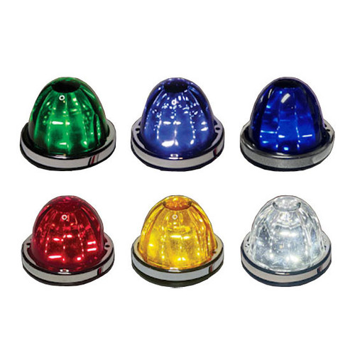 Glass Surface Mount Blue Watermelon With Light