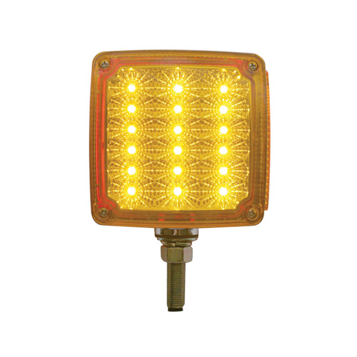 39 LED Reflector Double Face Turn Signal Light - Amber & Red LED/Amber & Red Lens - Passenger