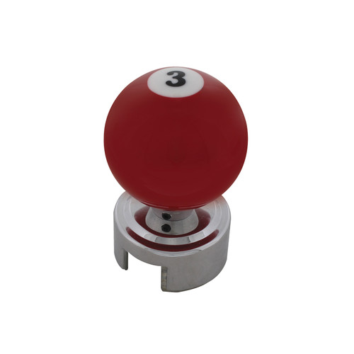 Number 3 Pool Ball Gearshift Knob For 13/15/18 Speed Eaton Style Shifters