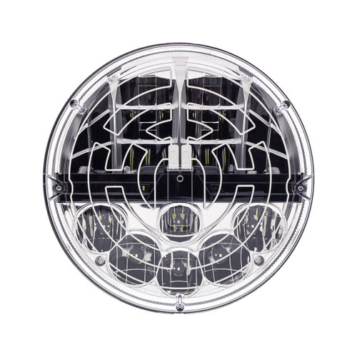 7 Heated LED Headlight With Polycarbonate Lens & Housing