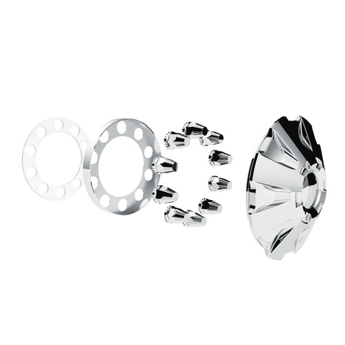 RUBICON FRONT AXLE COVER KIT WITH 33MM THREAD-ON NUT COVERS