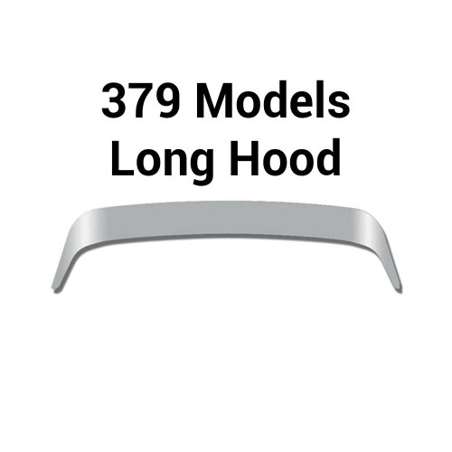 Stainless Peterbilt 379 Bug Shield Flame Trim Only