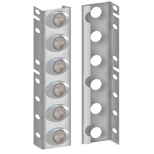 Peterbilt 379 Front Air Cleaner Light Bar with 12 Clear G2 LEDs-Trux-TP-1852LMC