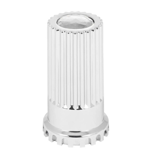 Bullet Flat Top 33mm Screw-on Lug Nut Cover w/ Jewel