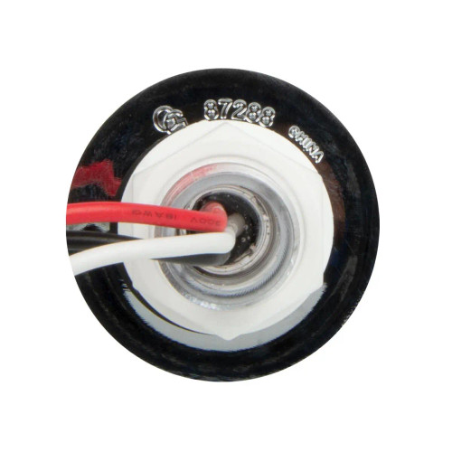 DUAL FUNCTION 1″ MINI PUSH/SCREW WATERMELON LED LIGHT WITH CHROME PLASTIC BEZEL.