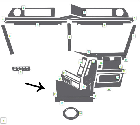 Freightliner Classic/FLD Interior Lower Cab Trim Pieces – Fuse Door Trim