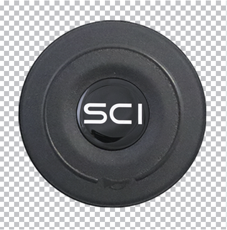 Black Horn Button For 3-Hole Bolt Pattern Wheel - Black SCI Logo-Steering Creations-77004