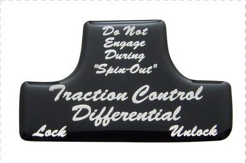 "Traction Control Differential" Switch Guard Sticker Only