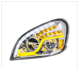 High Power LED Chrome Headlight W/LED DRL &amp; LED Turn Signal For 2008-2017 FL Cascadia