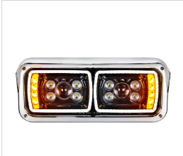 10 High Power LED "Blackout" Projection Headlight With LED Turn Signal &amp; Position Light Bar