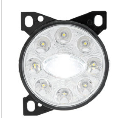 9 LED  Projector Fog Light With LED Position Lights For Peterbilt 579/587 & Kenworth T660 - Chrome