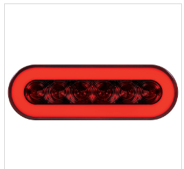 22 LED 6" Oval "GLO" Stop, Turn & Tail Light