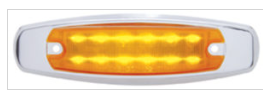 12 LED Rectangular Clearance/Marker Light W/ Bezel