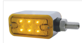6 LED Dual Function Straight Mount Double Face Light w/ No Bezel