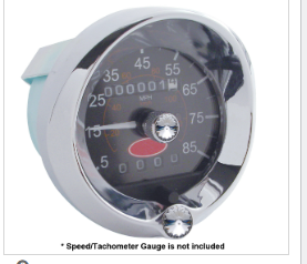 Signature Series Speed/Tachometer Gauge Bezel With Visor For 2006+ Peterbilt - Crystal