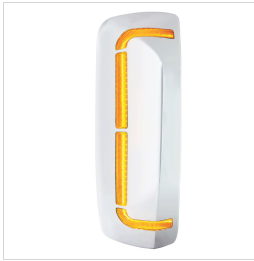 59 LED Chrome Mirror Cover With Sequential LED For 2012-2022 Volvo VNL