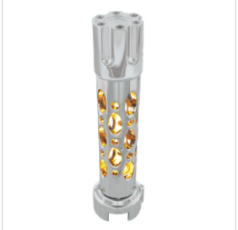 Chrome "Austin" 13/15/18 Speed Gun Cylinder Gearshift Knob w/ High Power LED
