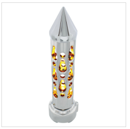 Chrome "Brooklyn" 9/10 Speed Spike Gearshift Knob w/ High Power LED