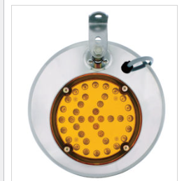 8 1/2" Stainless Steel Convex Heated Mirror With  LED