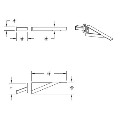 Universal Center 1/2 Fender Mounting Bracket