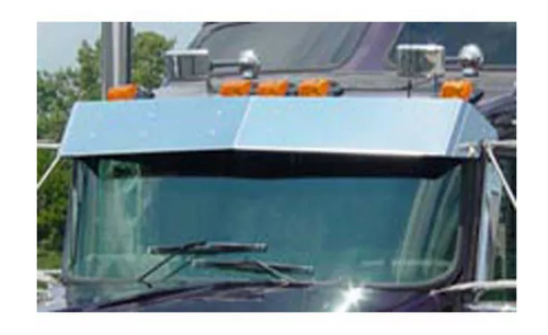 10" Drop Visor, fits Kenworth trucks Curved Windshields and 2 Factory Brackets (2007 and Newer)