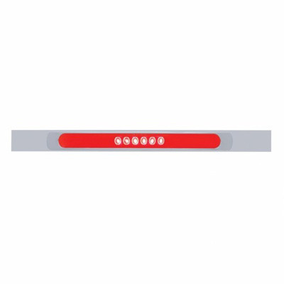 Chrome Top Mud Flap Plate With 28 LED 17" GloLight Bar & Bezel