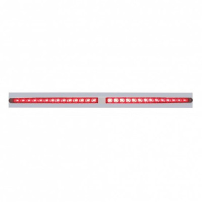 Chrome Top Mud Flap Plate With Two 14 LED 24" Light Bars