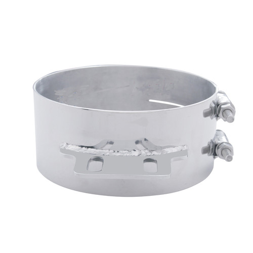 8" Stainless Steel Butt Joint Exhaust Clamp - Straight Bracket-United Pacific-10322