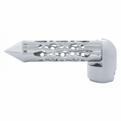 Brooklyn Style Spike Gearshift Knob With 13/15/18 Speed Adapter - Chrome/Horizontal