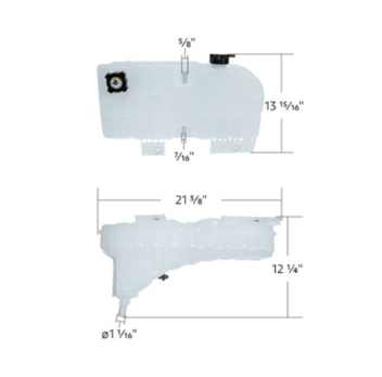 Pressurized Coolant Reservoir & Coolant Level Sensor For 2008-2022 Peterbilt 389 & Kenworth W900