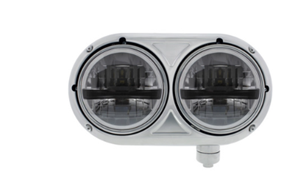 Headlight Assembly With 304 SS Housing & LED Headlights For Peterbilt 359