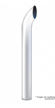6" Curved Plain Bottom Exhaust