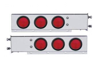 3-3/4" Bolt Pattern Deluxe Stainless Spring Loaded Light Bar With 6X 4" Lights (Pair)