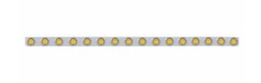 79-1/2" Stainless Bumper Light Bracket With 16X 7 LED 2" Reflector Lights & Visors
