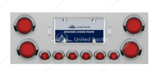 Stainless Rear Center Panel With Four 23 LED 4" Lights & Six 9 LED 2" Mirage Lights