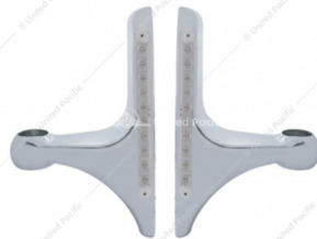 LED Headlight Bracket - 10 Amber LED/Clear Lens (Pair)