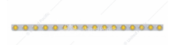 79-1/2" Stainless Bumper Light Bracket With 16X 9 LED 2" Beehive Lights & Bezels