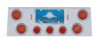 Stainless Rear Center Panel With Four 12 LED 4" Reflector Lights & Three 13 LED 2-1/2" Lights