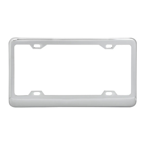 Classic 4-Hole Chrome Plated Steel License Plate Frame-Grand General-60050