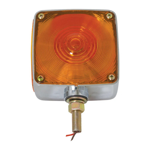 Square Double Face Pedestal Light - Amber Or Red-Grand General-80353