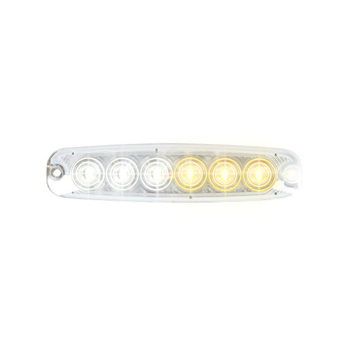 5 ⅛" Ultra Thin Strobe LED Light - Amber & White/Clear-Grand General-81843