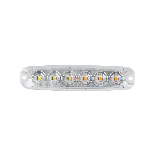 5 ⅛" Ultra Thin Strobe LED Light - Amber & White/Clear-Grand General-81843