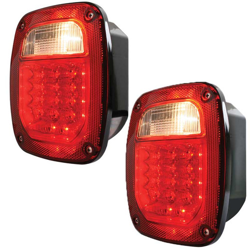 Multi-Function Three Stud Combination Spyder Led Roadside Light - Red/Red-Grand General-80793